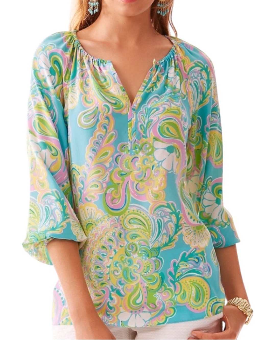 Pure Silk Mandala Sarabeth Double Trouble Shorely Blue Coral Reef